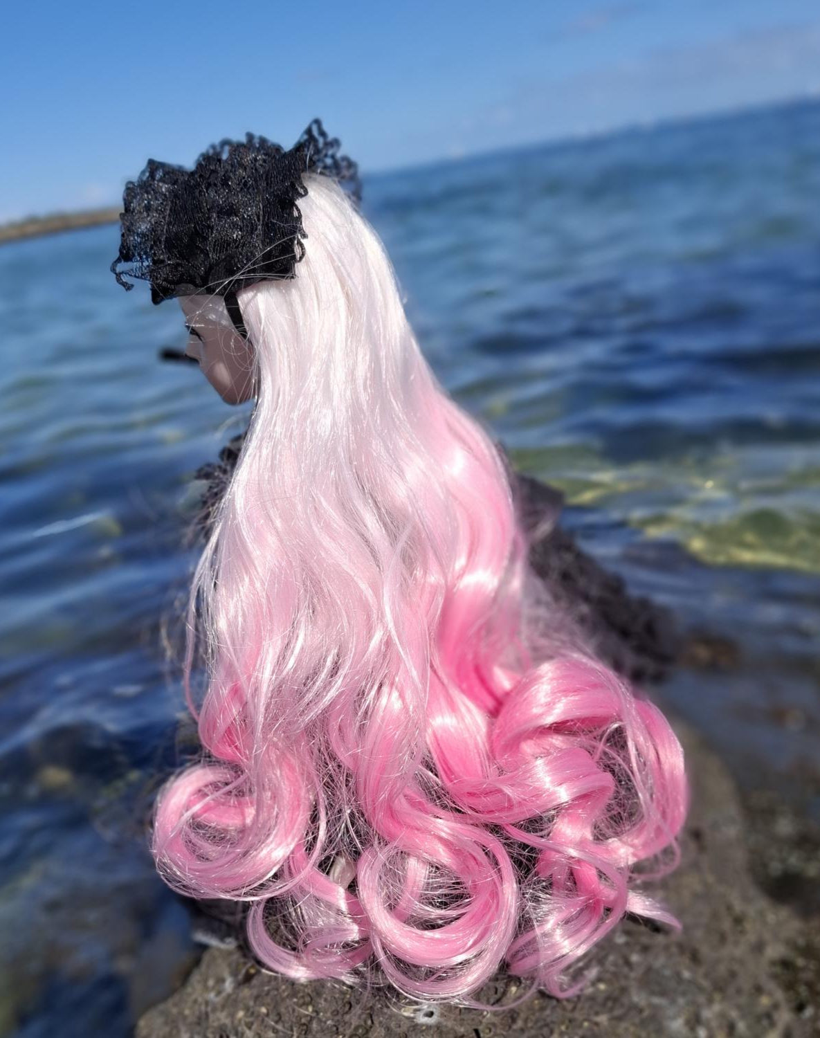 The Secret Garden Collection Pink Hair Wizard in Black Vintage Dress 1/3 60cm BJD Doll