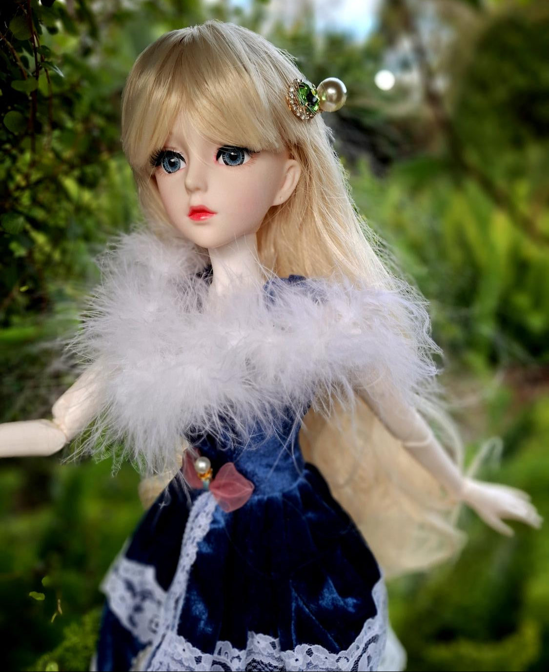 The Secret Garden Collection Blonde Girl in vintage blue dress 1/3 60cm BJD Doll