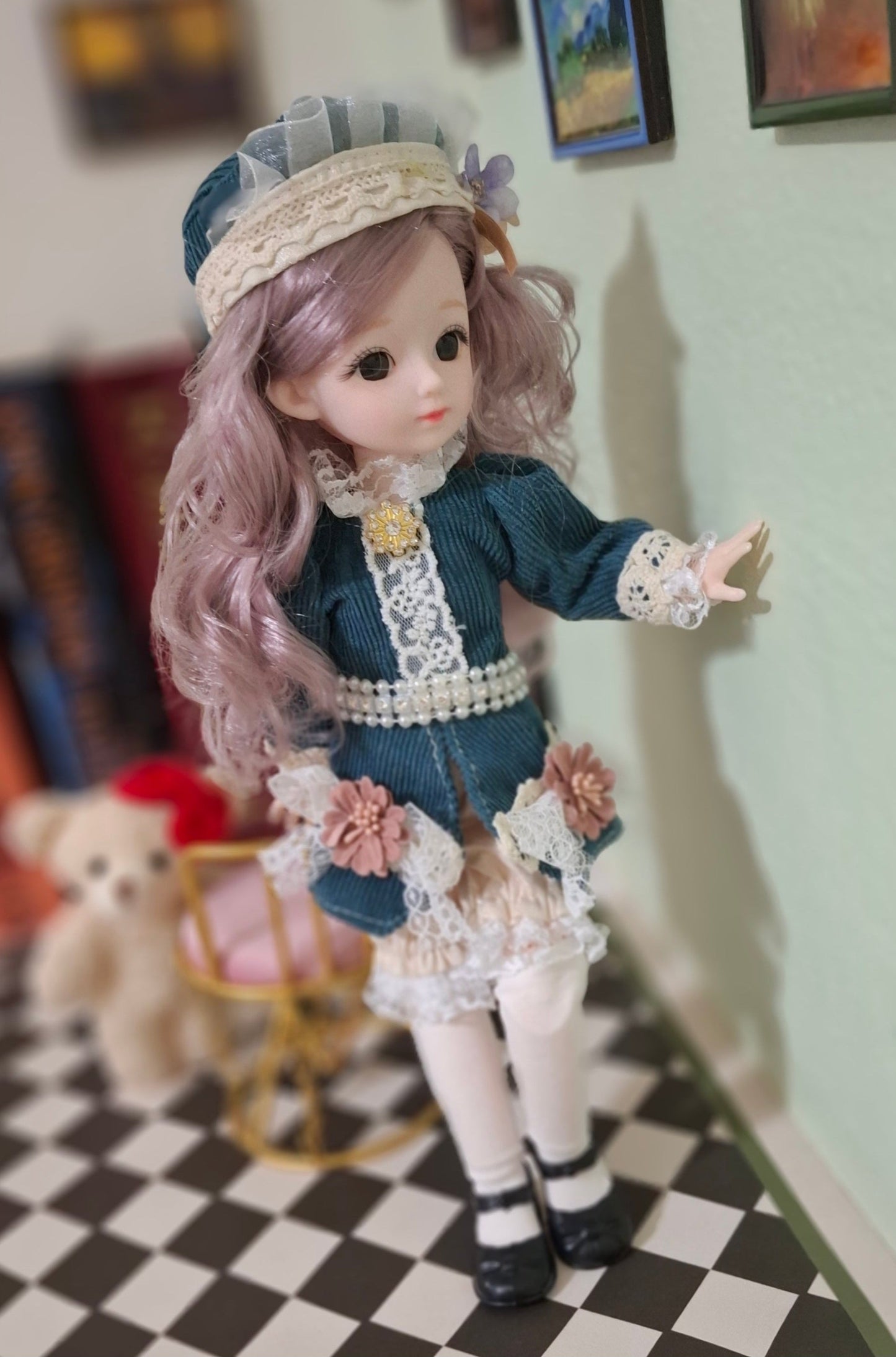 Handsome Knight girl in vintage outfits 30cm BJD Doll