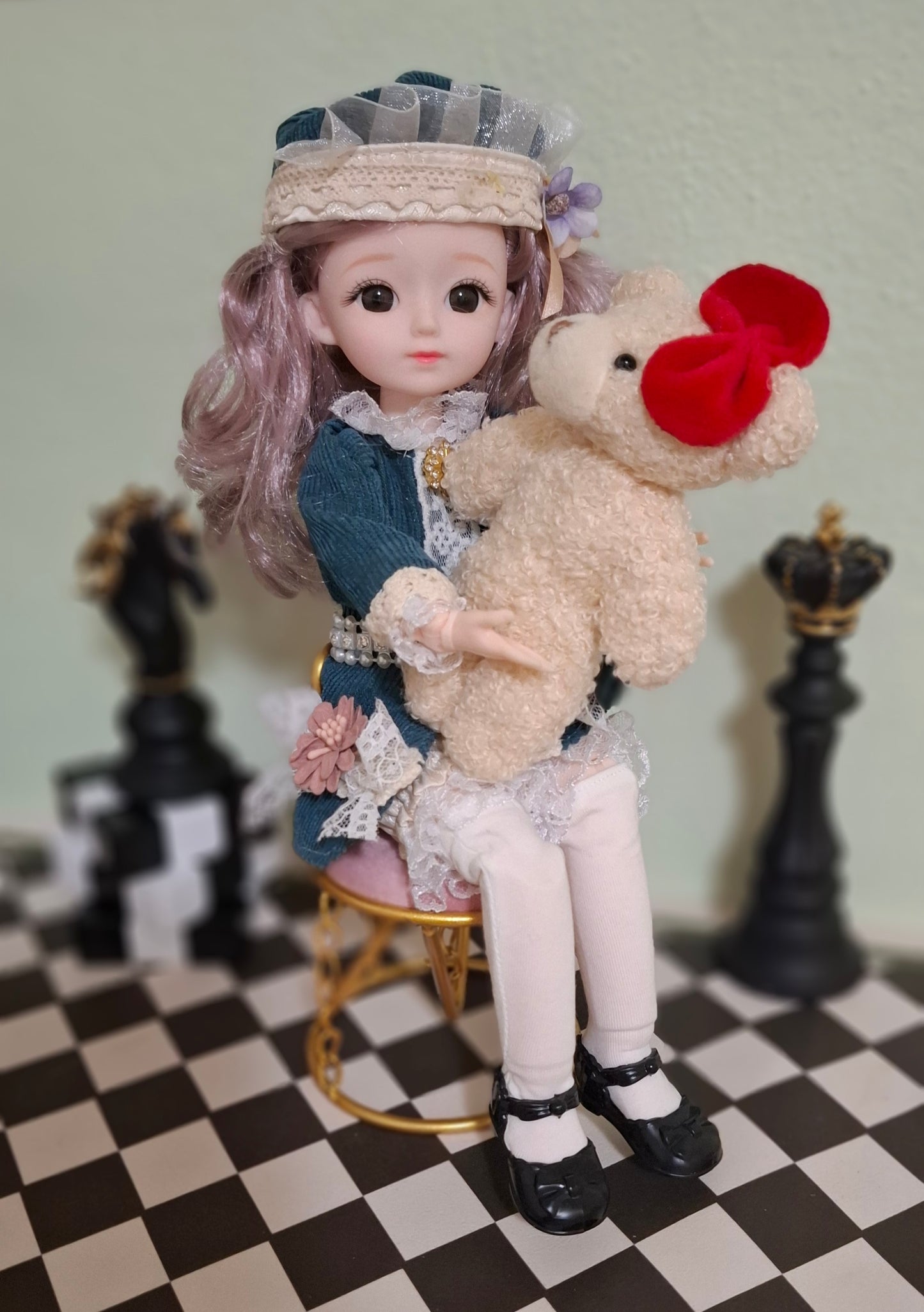 Handsome Knight girl in vintage outfits 30cm BJD Doll