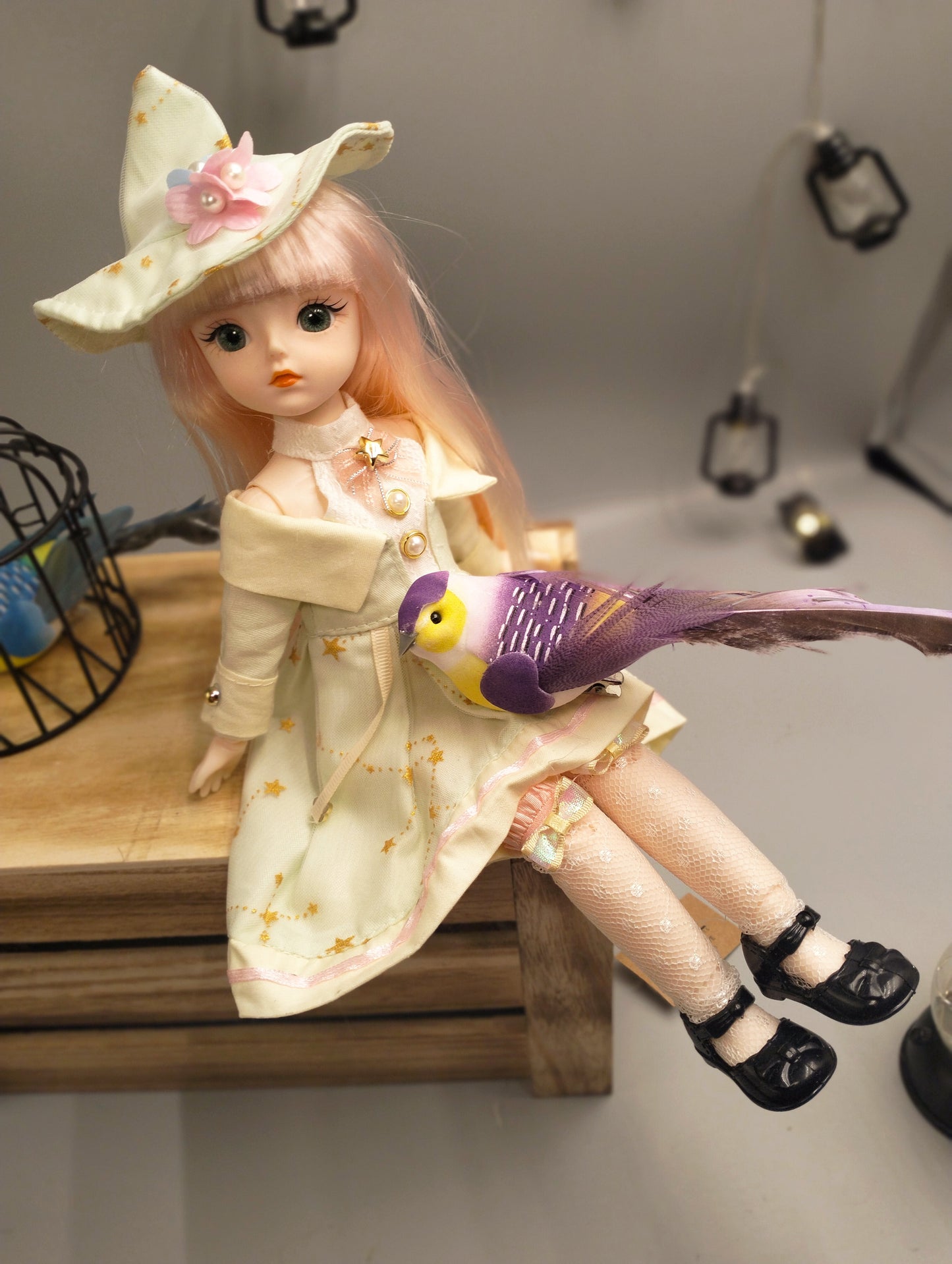 The green hat magical wizard 30cm BJD Doll