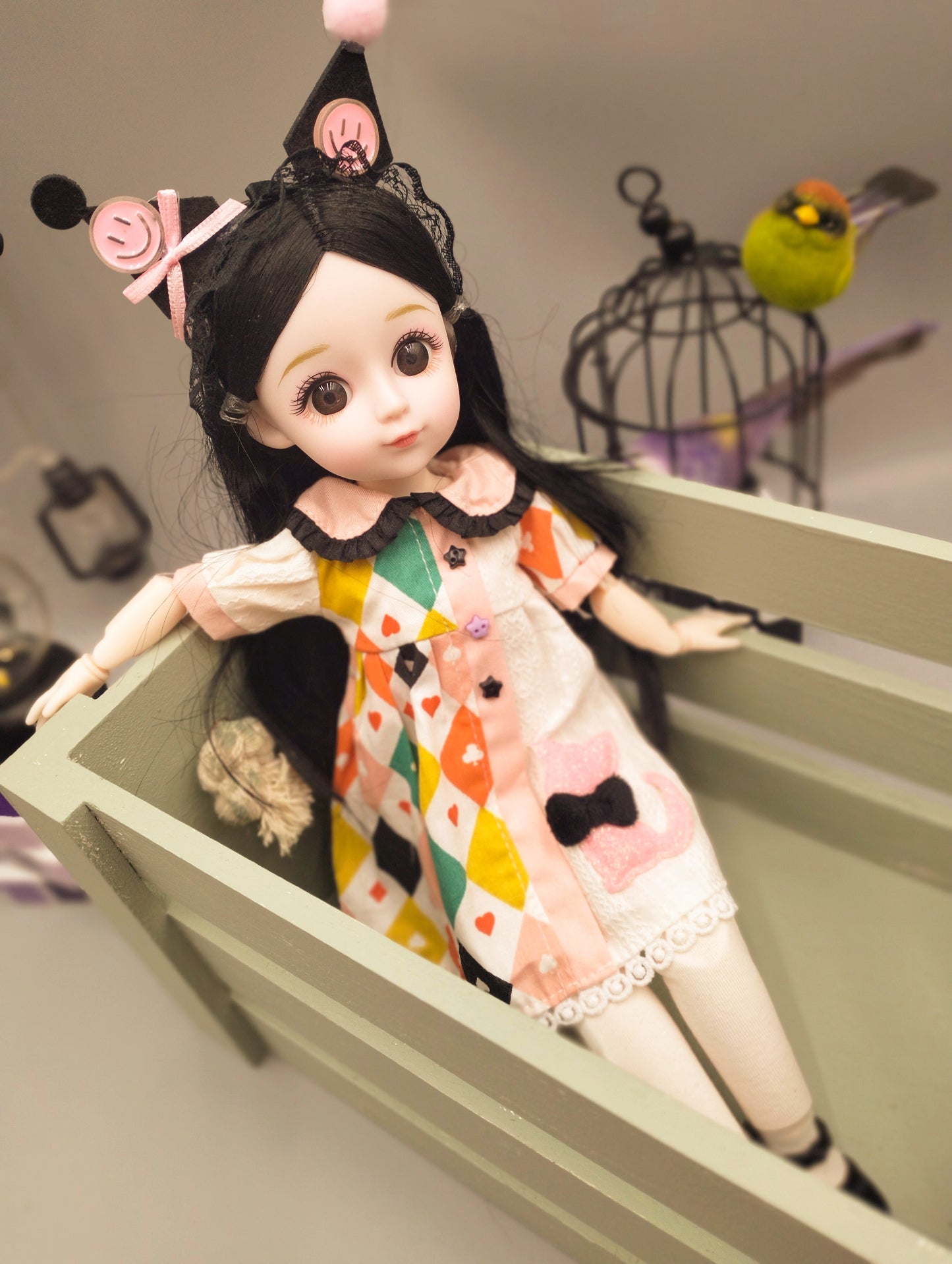 The black hair magical wizard 30cm BJD Doll