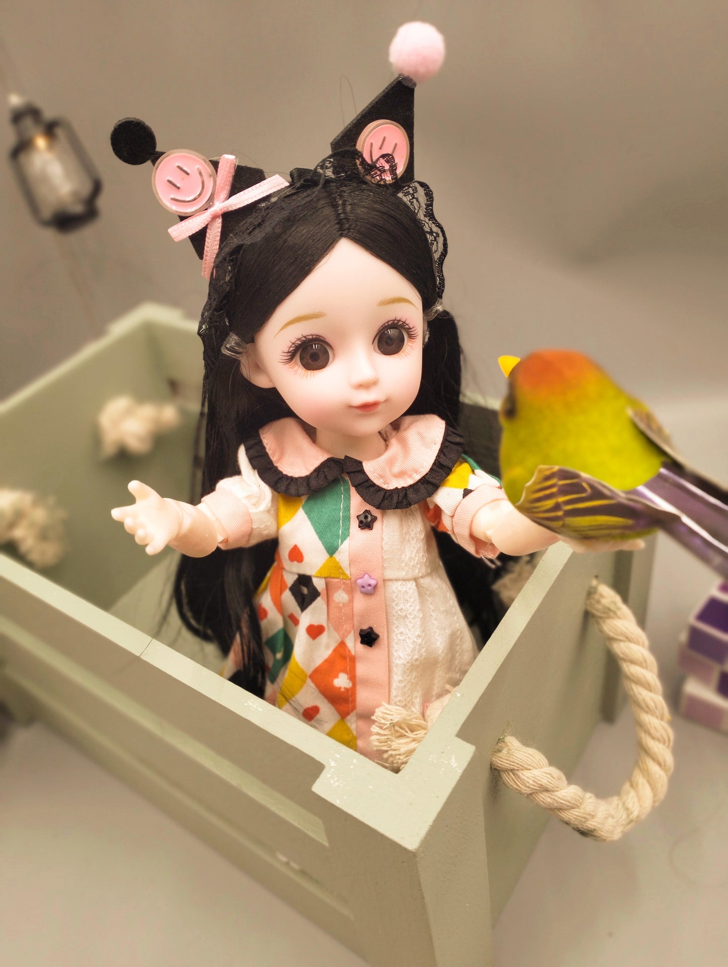 The black hair magical wizard 30cm BJD Doll