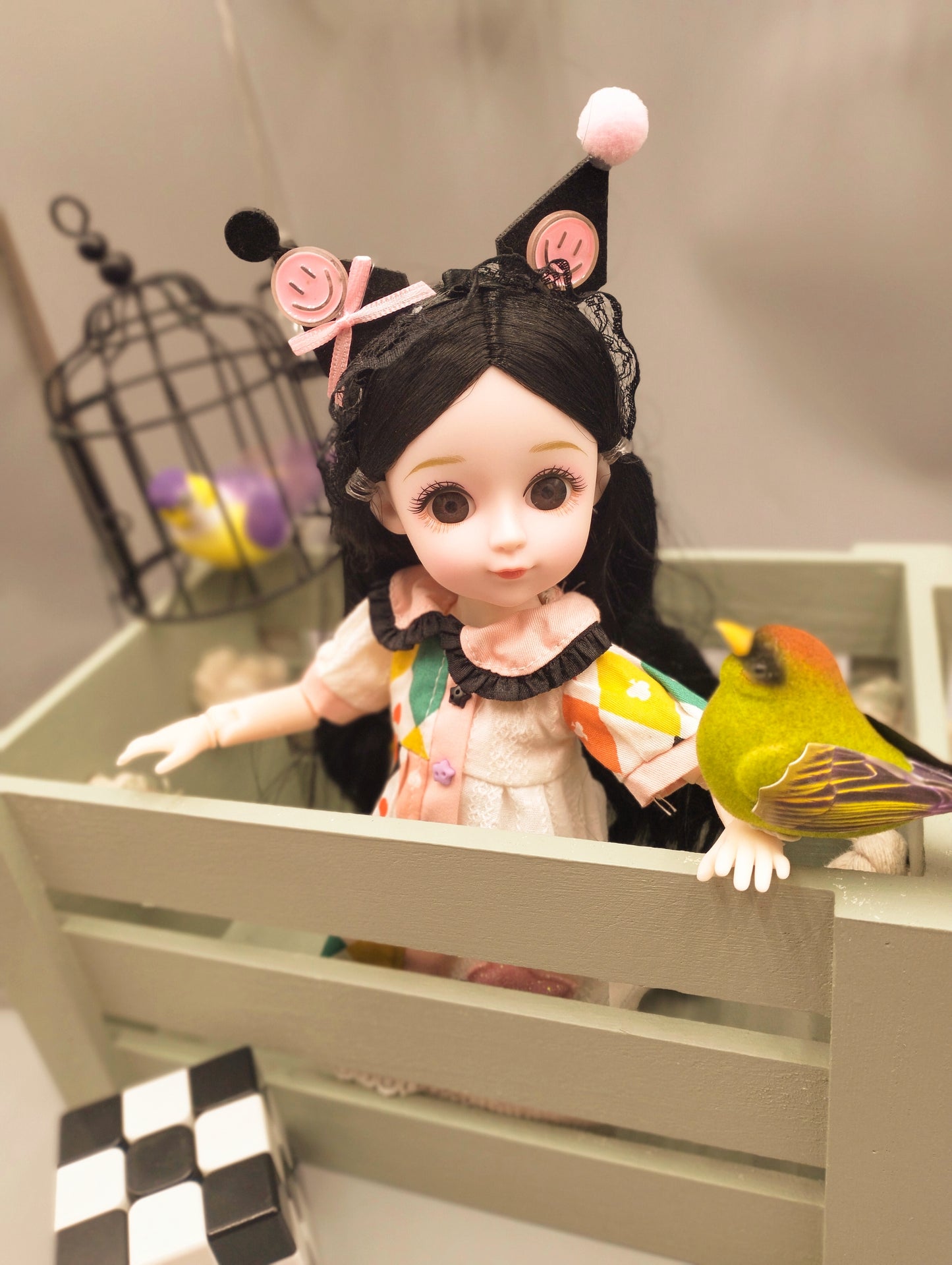 The black hair magical wizard 30cm BJD Doll
