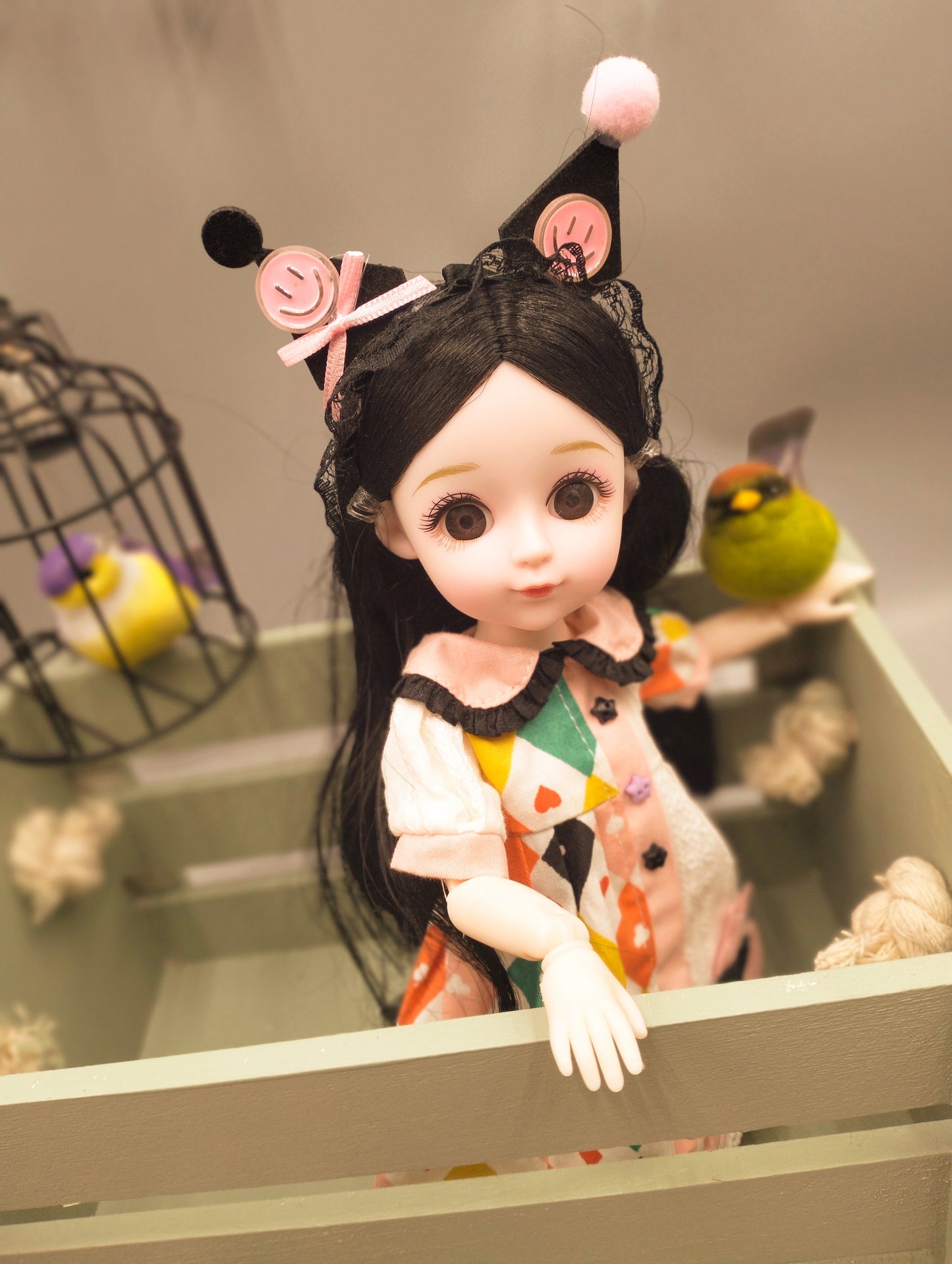 The black hair magical wizard 30cm BJD Doll