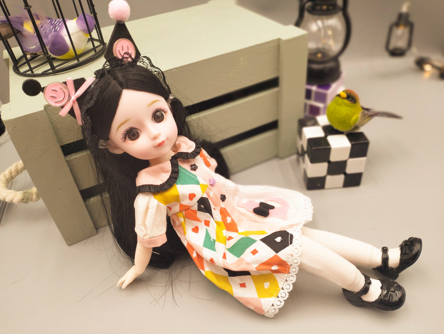 The black hair magical wizard 30cm BJD Doll