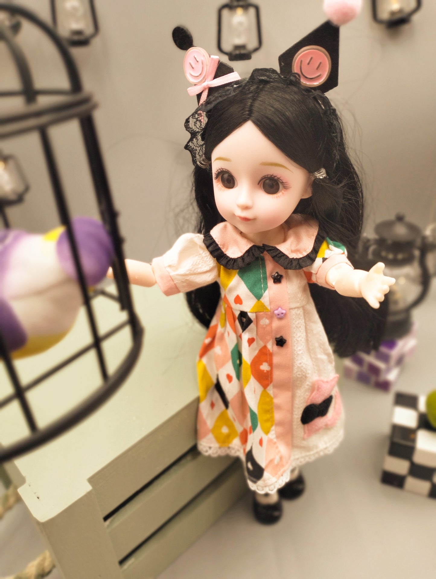 The black hair magical wizard 30cm BJD Doll
