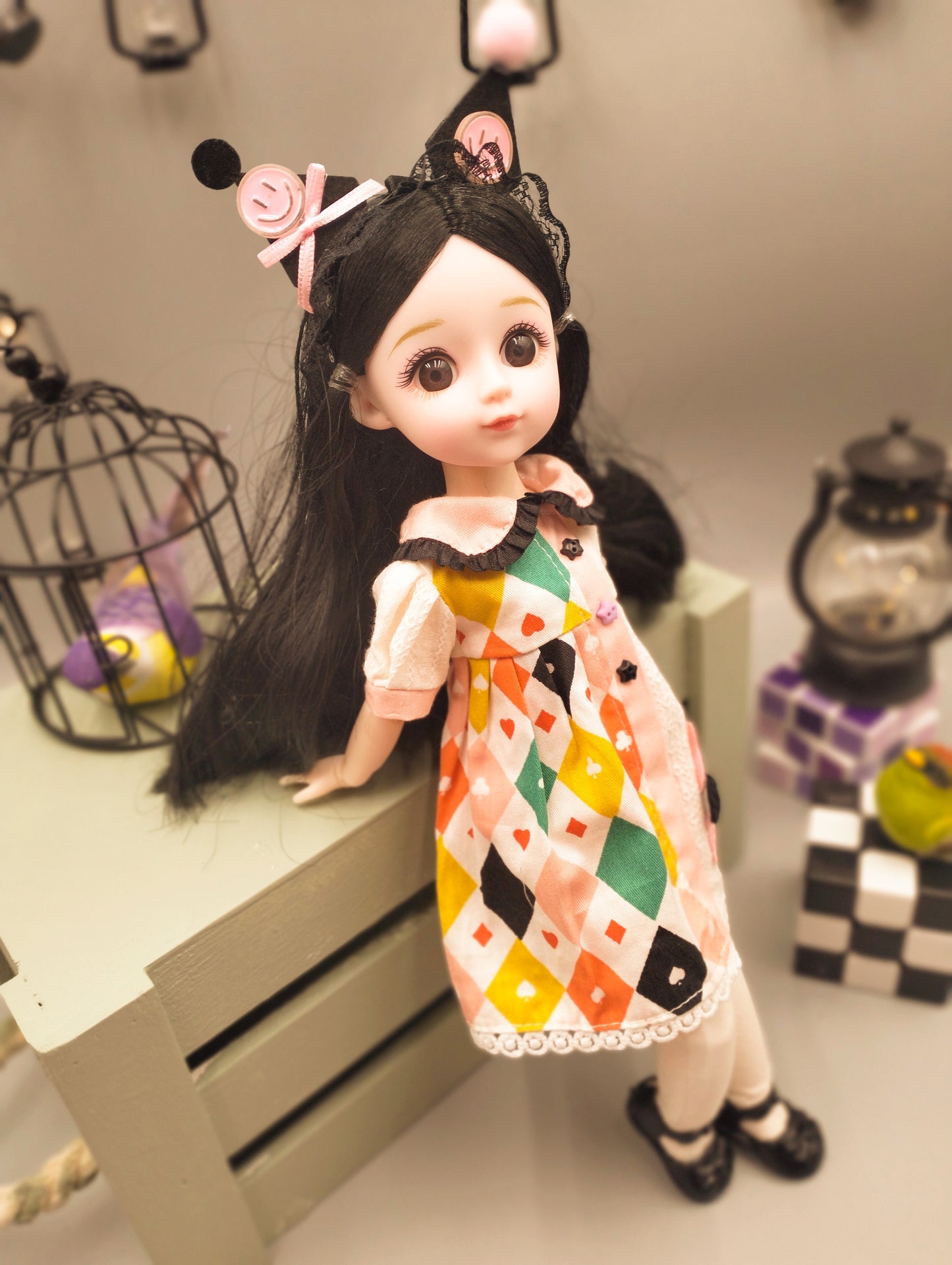 The black hair magical wizard 30cm BJD Doll