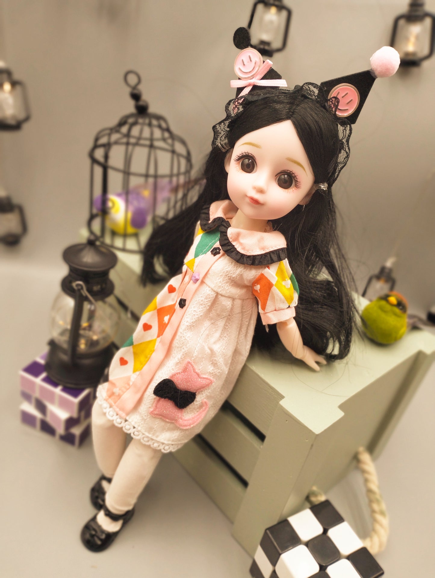 The black hair magical wizard 30cm BJD Doll