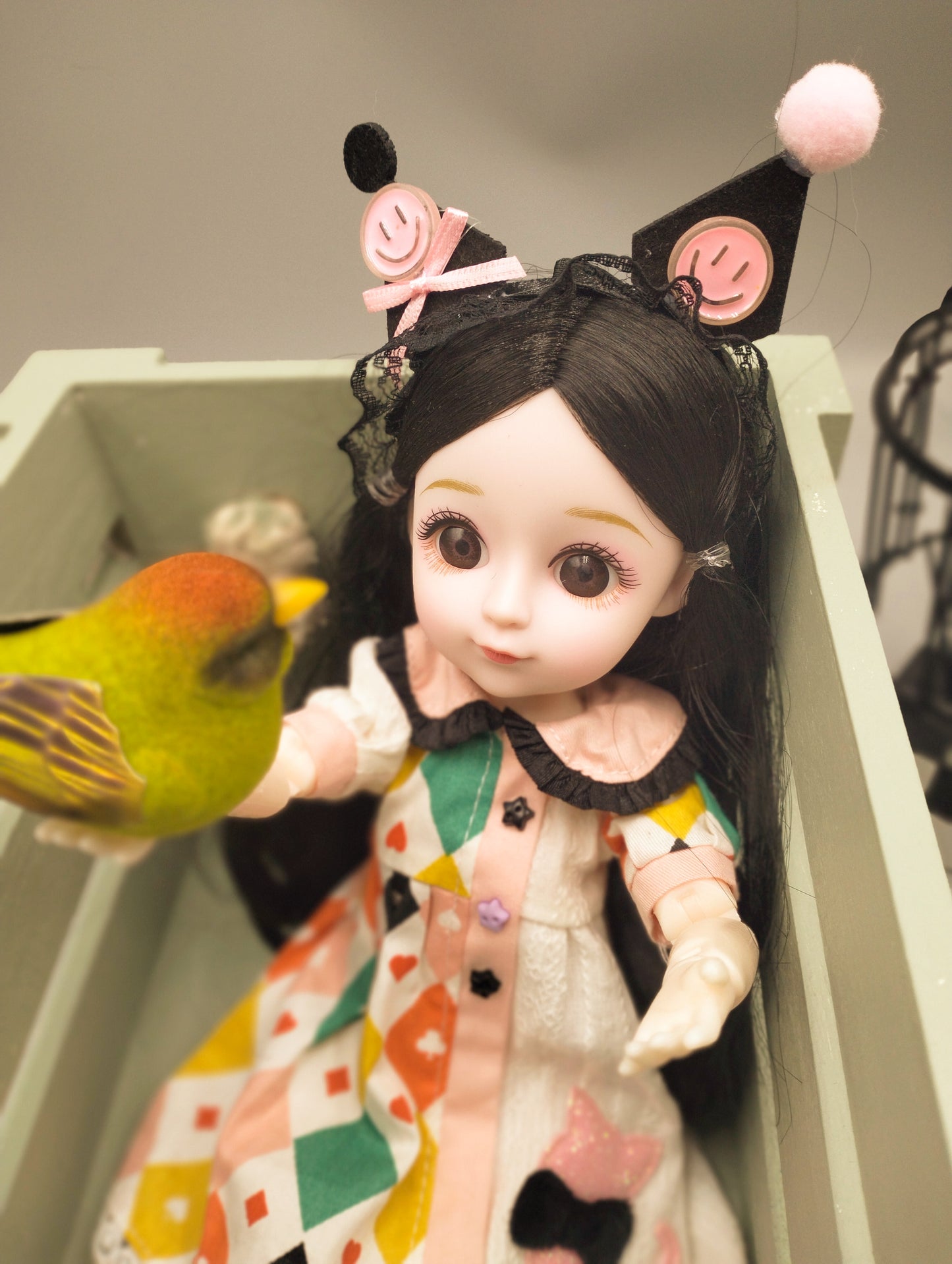 The black hair magical wizard 30cm BJD Doll
