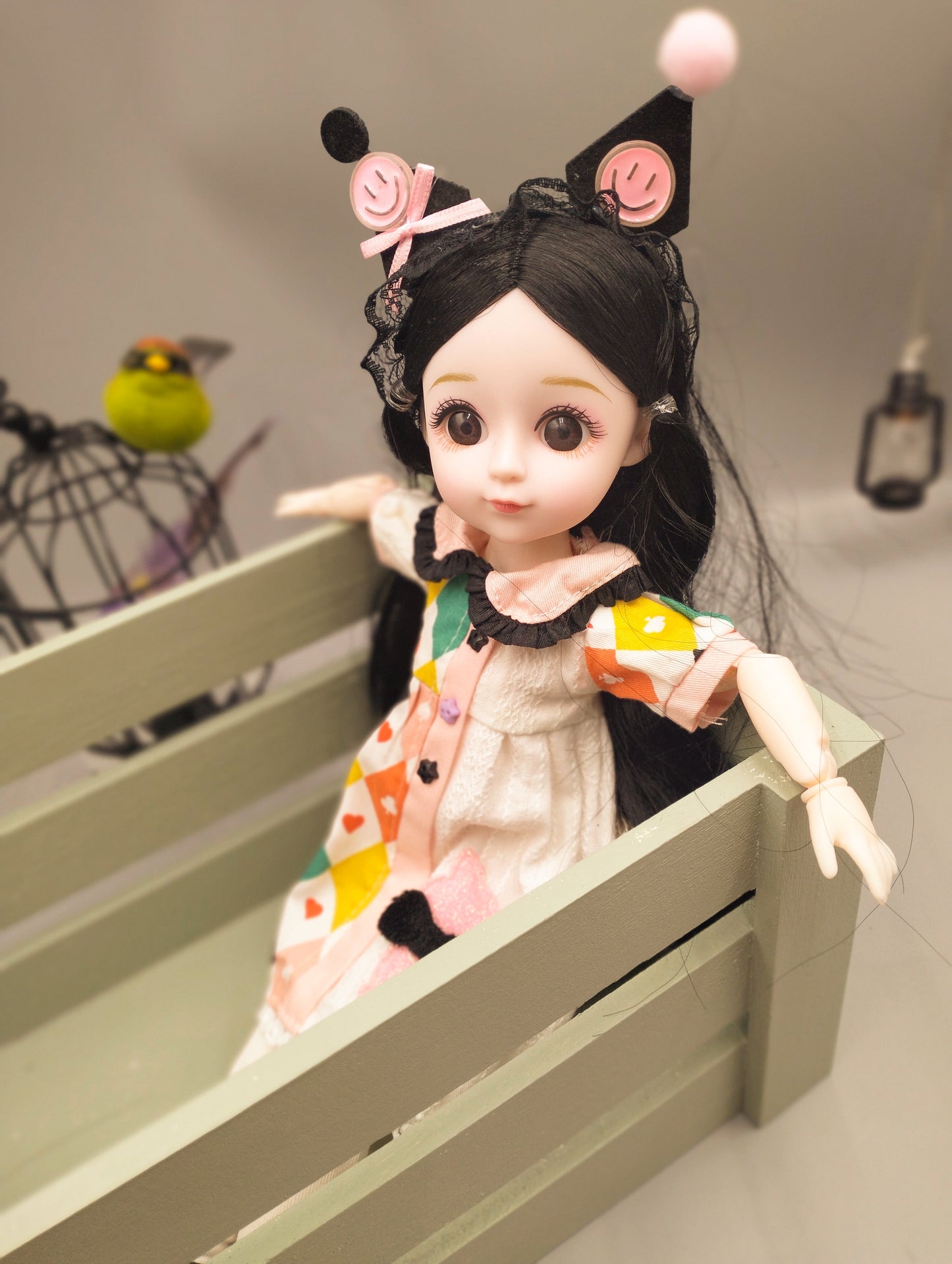 The black hair magical wizard 30cm BJD Doll