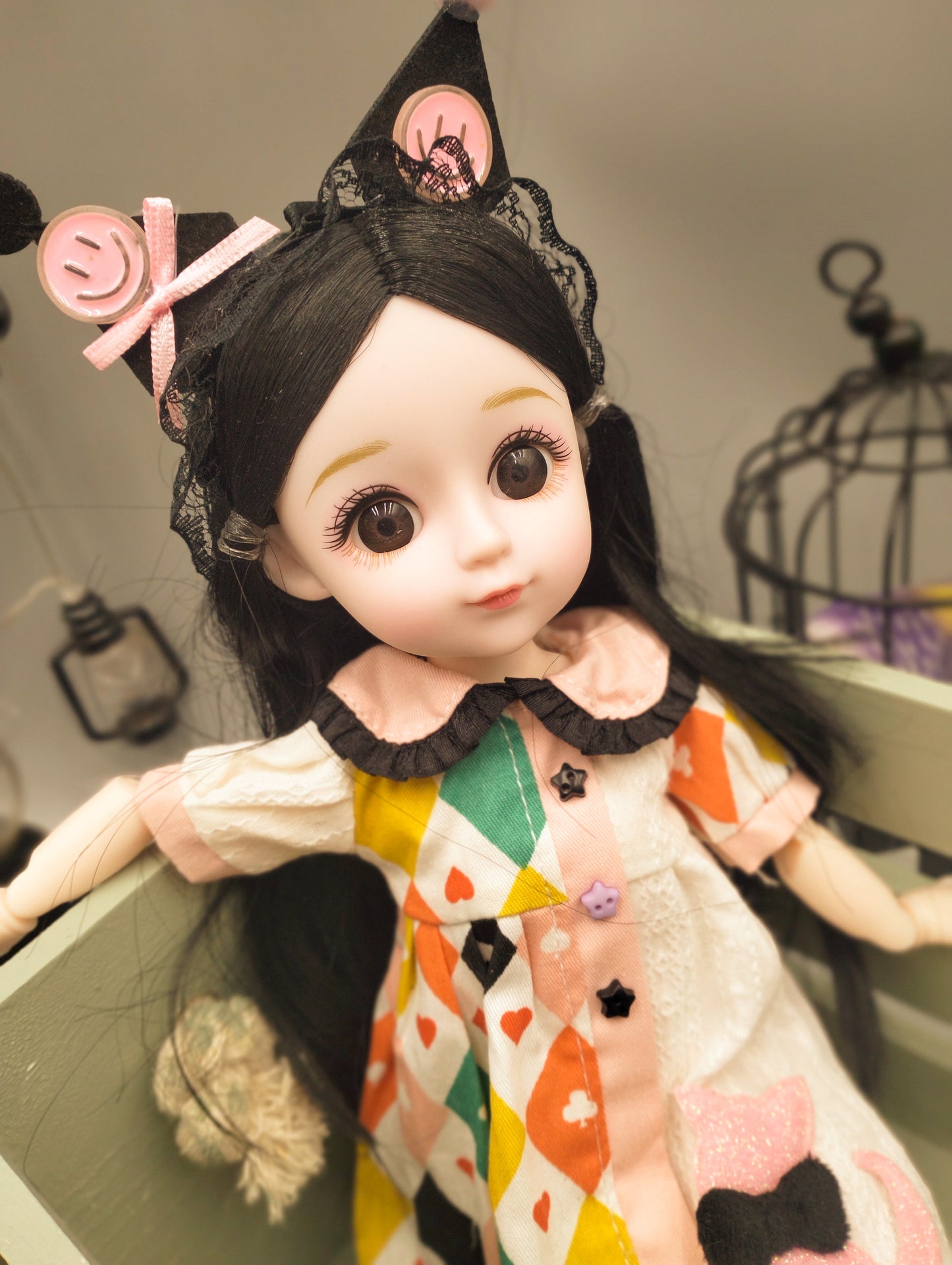 The black hair magical wizard 30cm BJD Doll