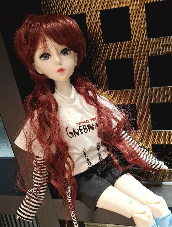 Cyber Punk Style Red hair 60cm BJD Doll