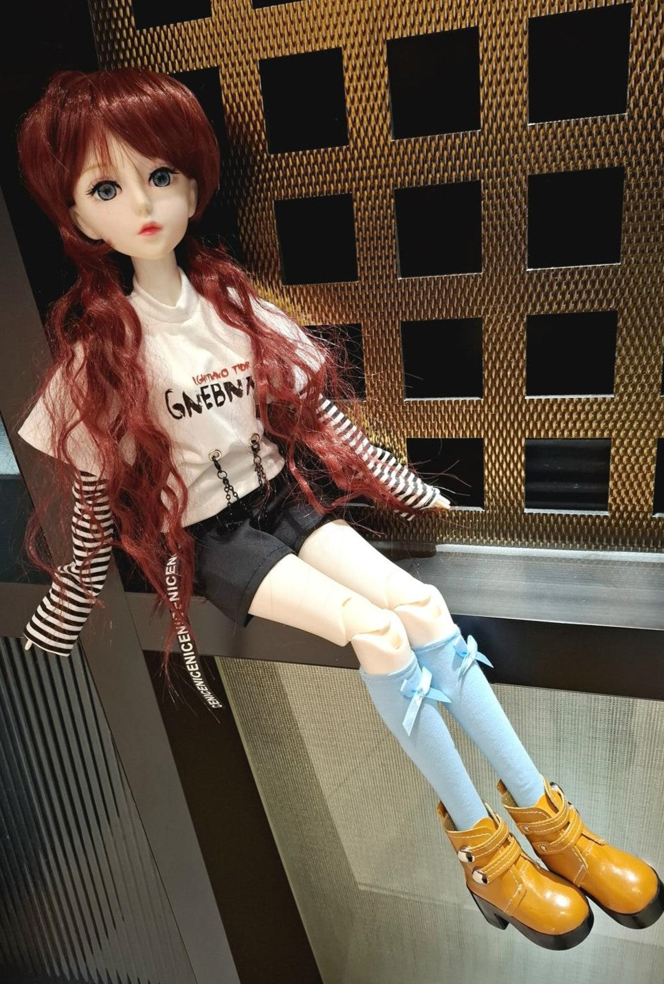 Cyber Punk Style Red hair 60cm BJD Doll