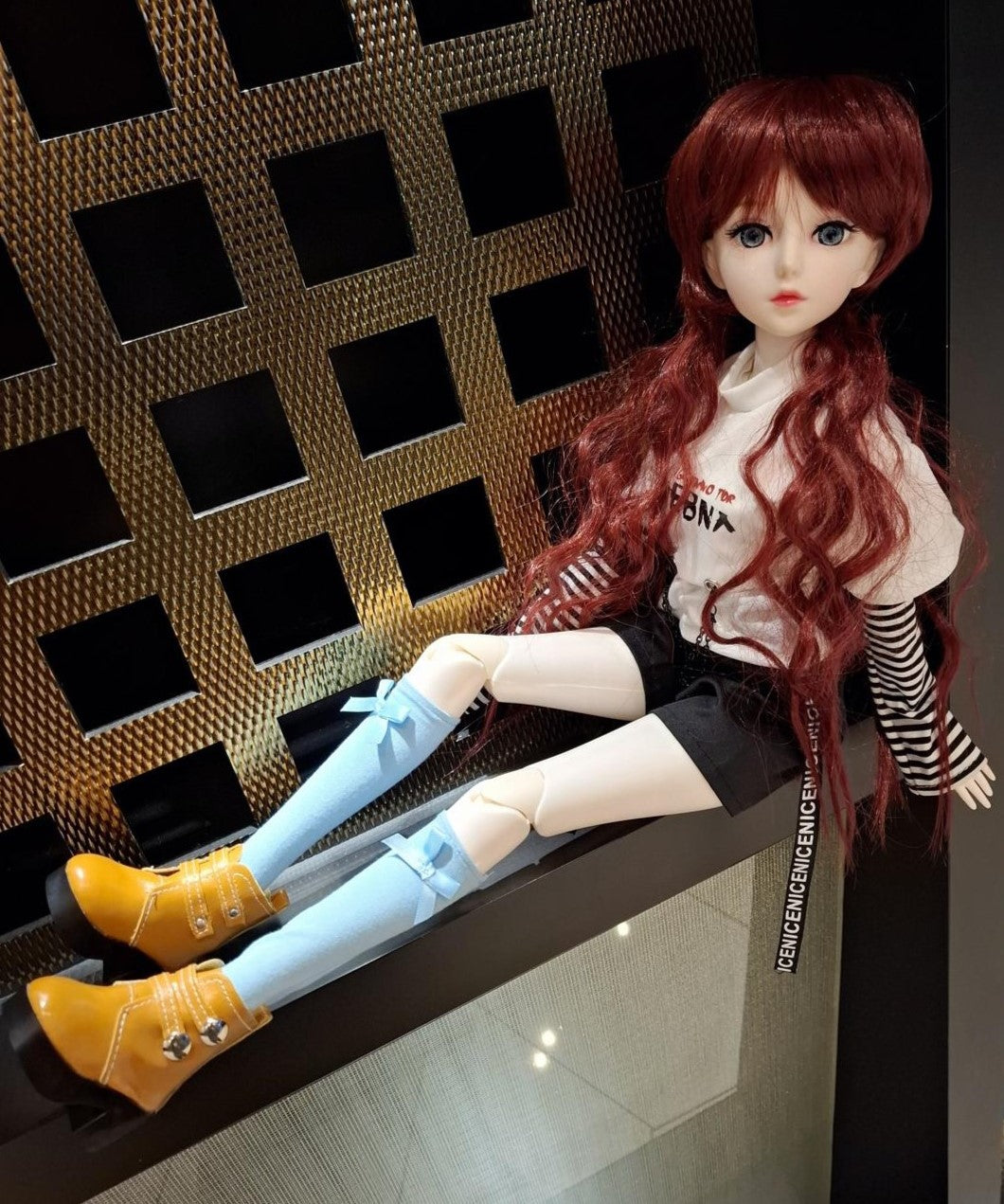 Cyber Punk Style Red hair 60cm BJD Doll