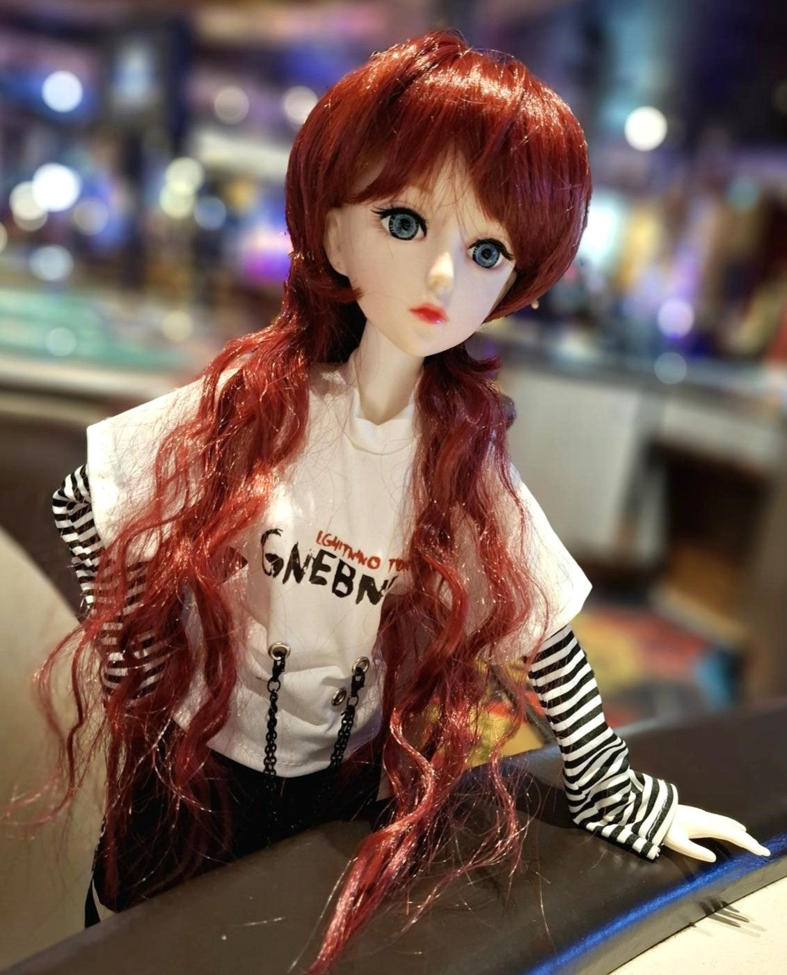 Cyber Punk Style Red hair 60cm BJD Doll
