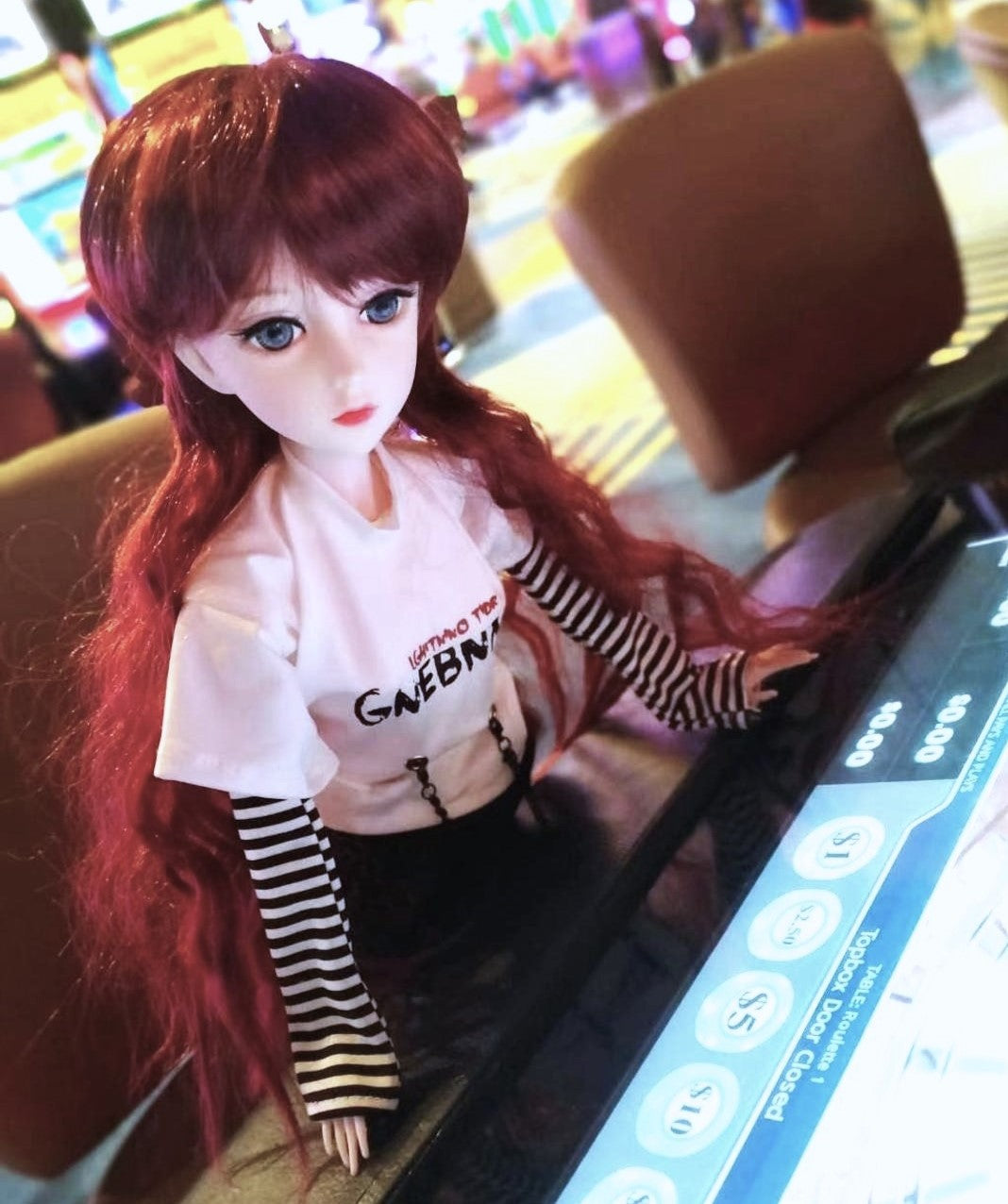 Cyber Punk Style Red hair 60cm BJD Doll
