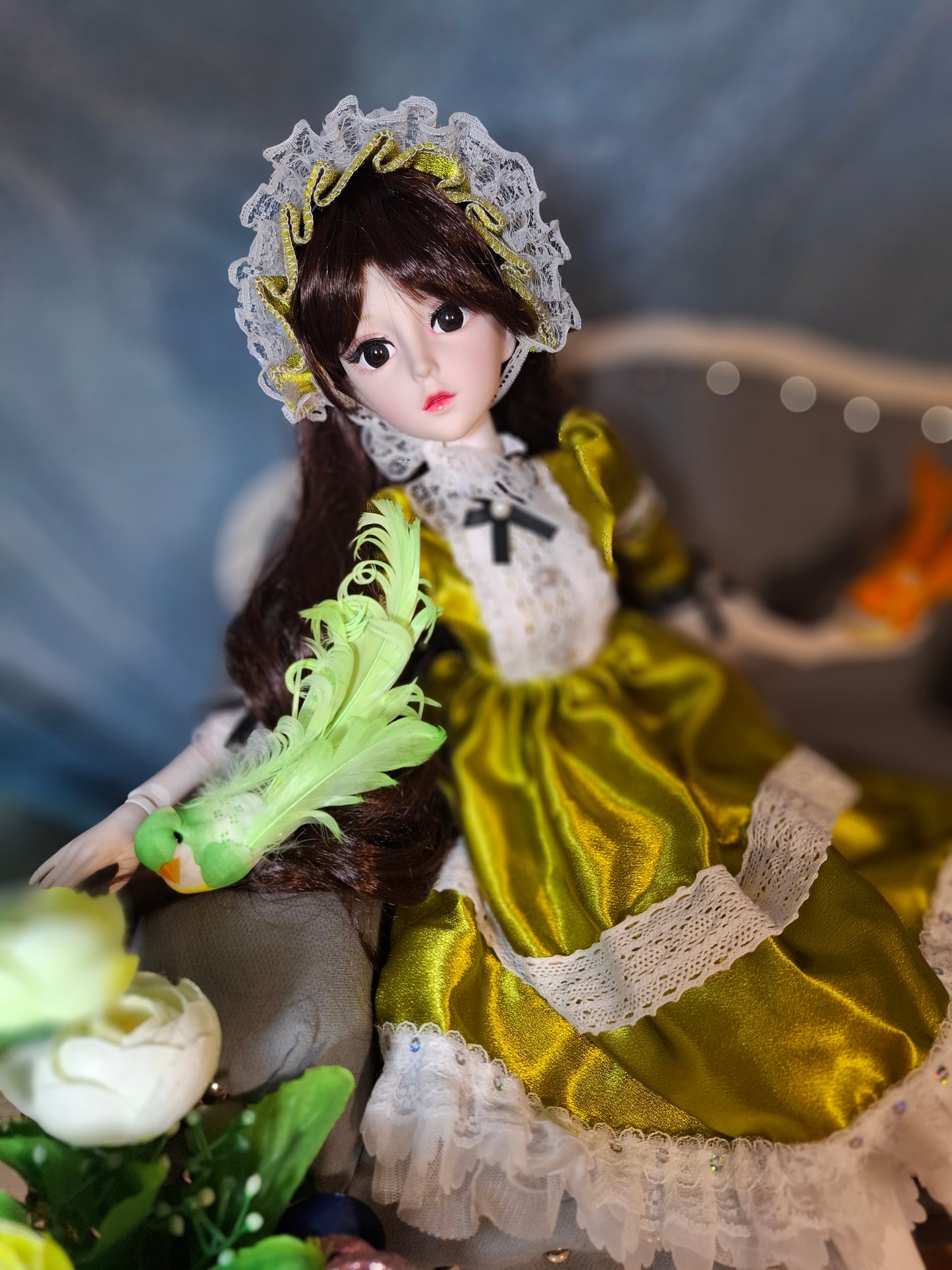The Secret Garden Collection Brunette Girl in vintage dress 1/3 60cm BJD Doll