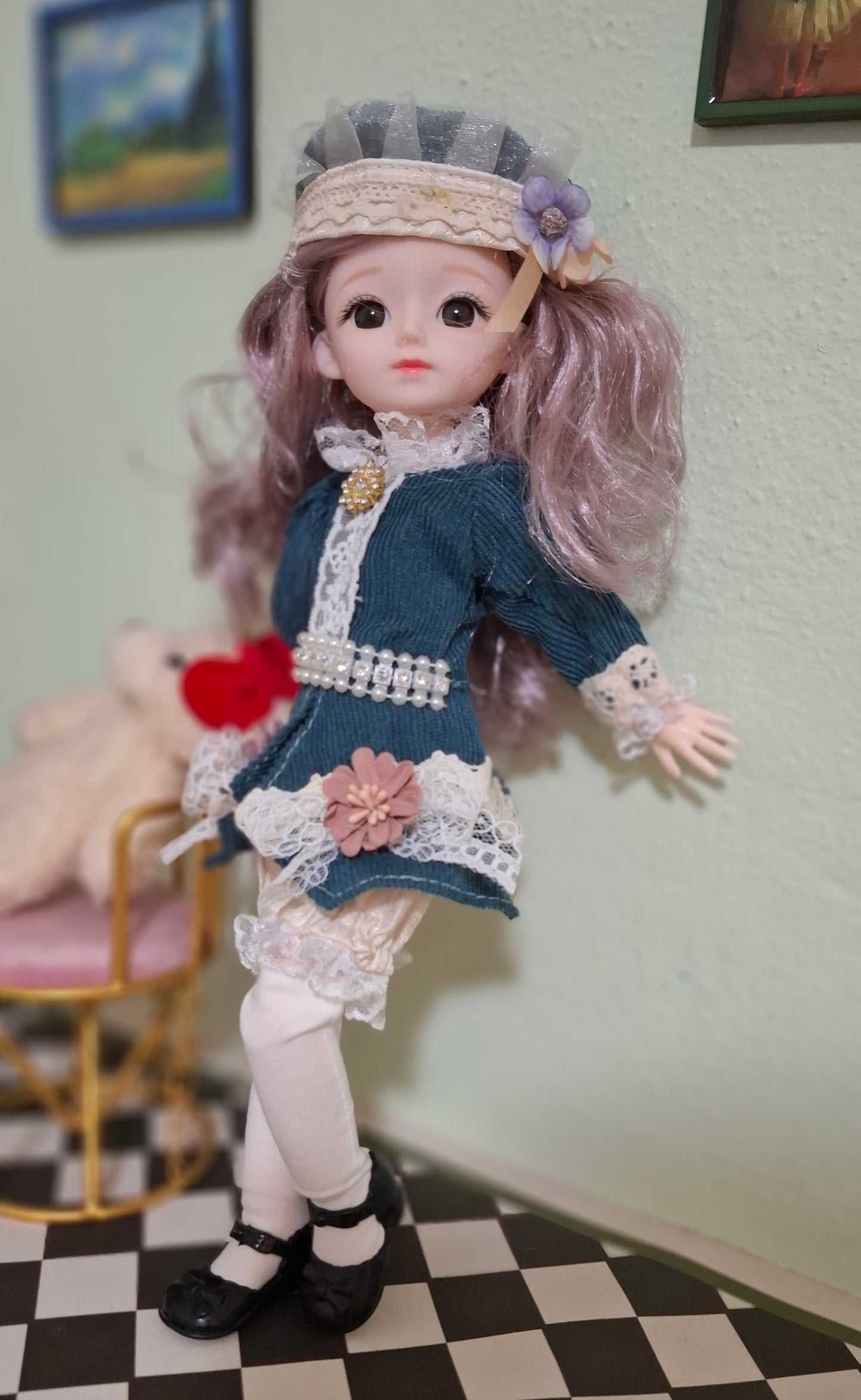 Handsome Knight girl in vintage outfits 30cm BJD Doll