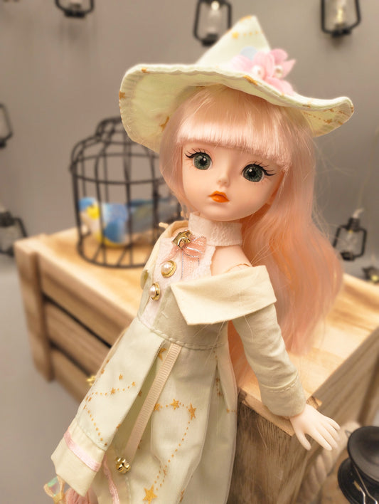 The green hat magical wizard 30cm BJD Doll