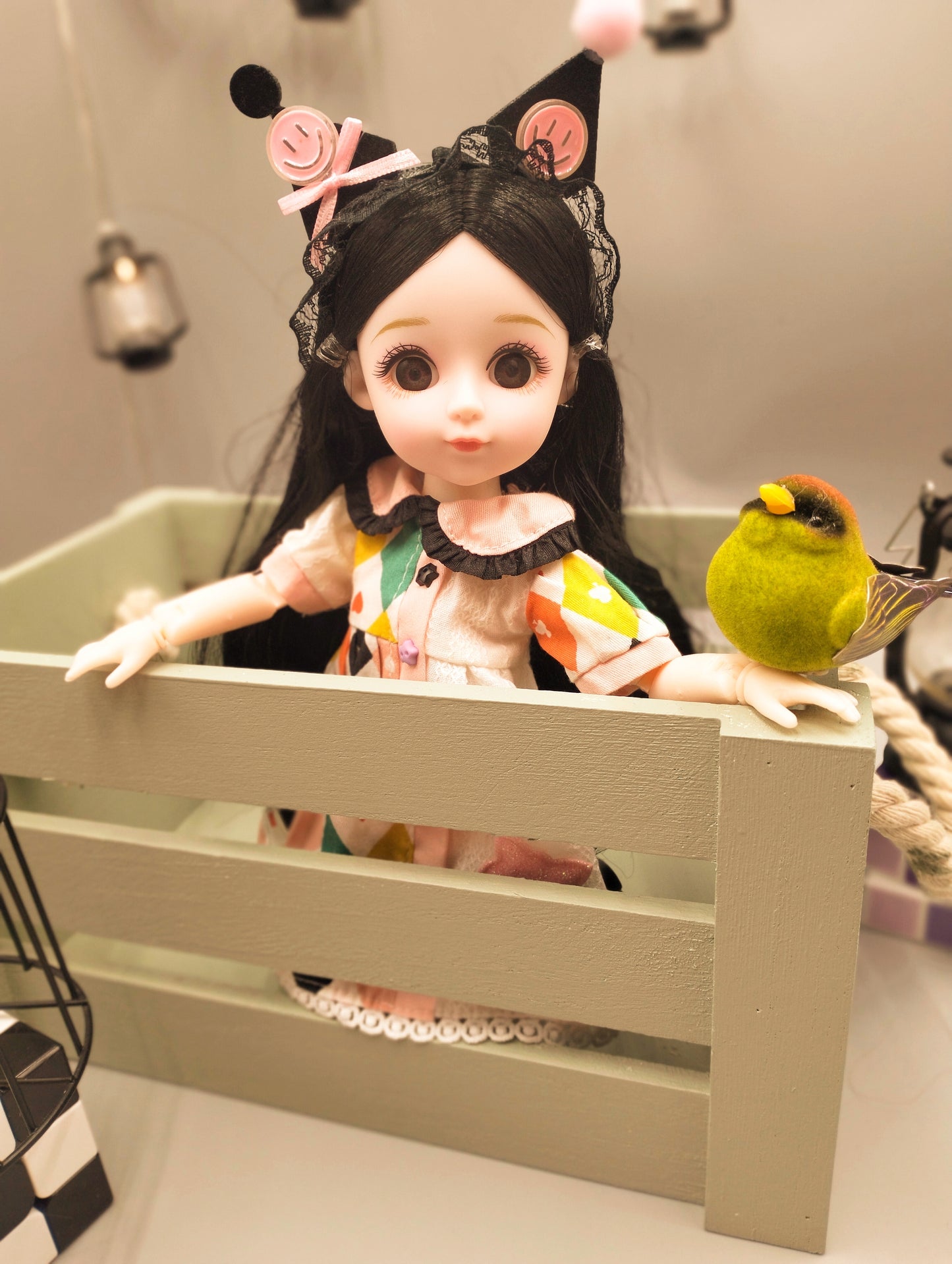 The black hair magical wizard 30cm BJD Doll