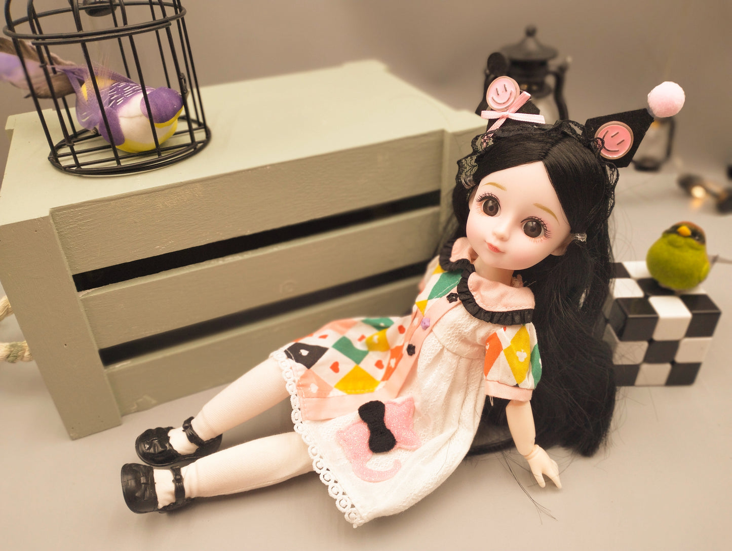 The black hair magical wizard 30cm BJD Doll