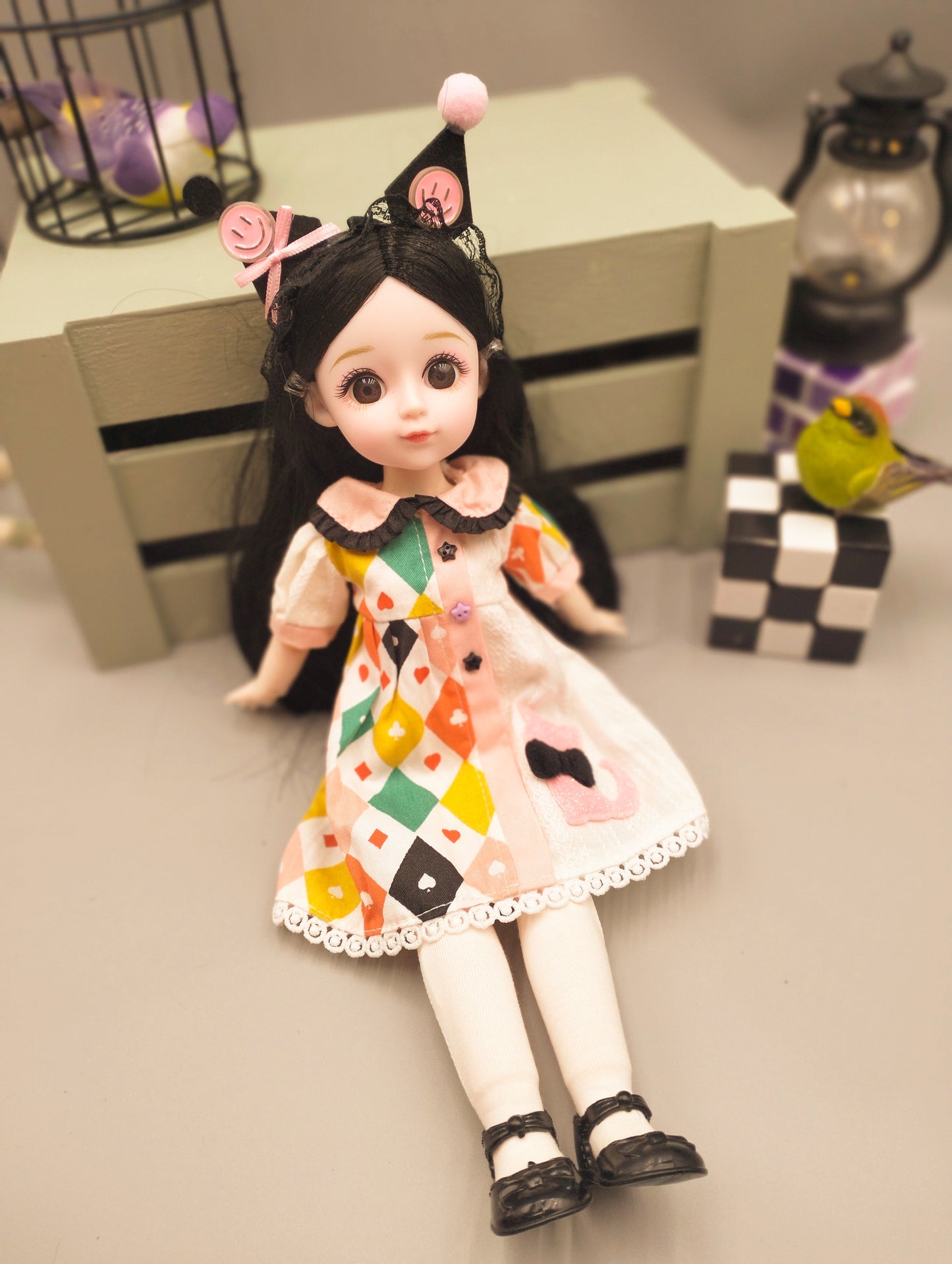 The black hair magical wizard 30cm BJD Doll