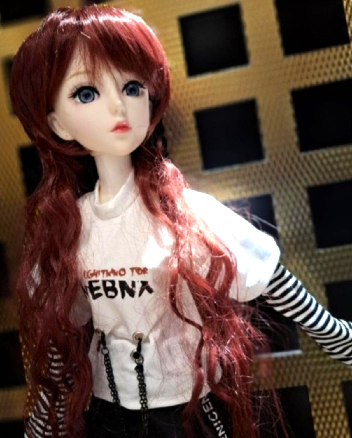 Cyber Punk Style Red hair 60cm BJD Doll